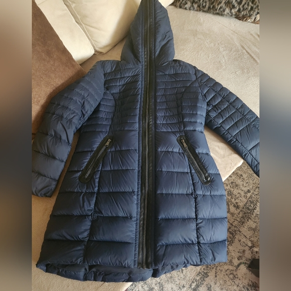 This Pajar  jacket fox fur accent dack dawn size Xl.Nevy blue 💙. Like new - Picture 10 of 10